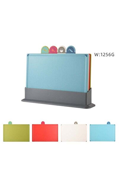 Arabest Plastic Non-slip Chopping Board，4-Color Durable Boards in Space Savin...