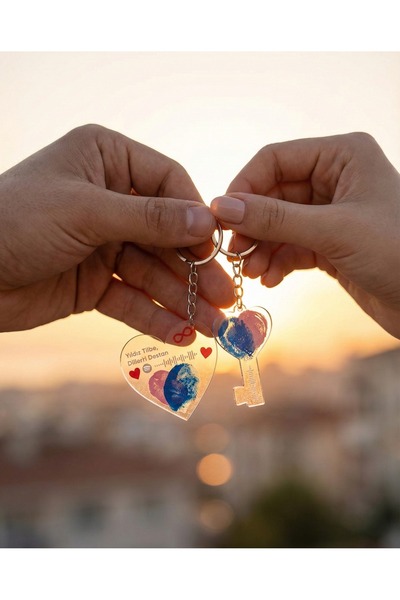 GrandeAccessory Breloc cu amprentă de inimă special pentru Ziua Îndrăgostiților