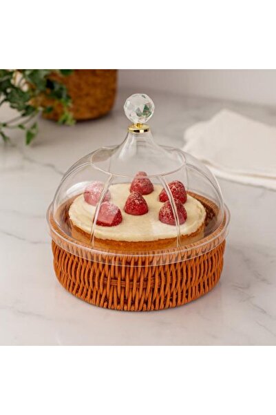 Generic Cake Base with Basket Design and Crystal Lid