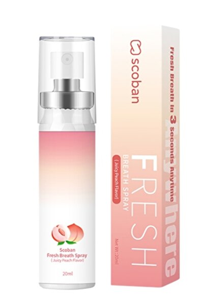 scoban Refreshing Mouth Spray (Peach Flavor) 20 ml