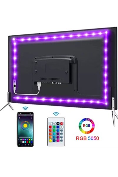 RGB LED strip lights for bedroom - multi-colored with plastic USB controller