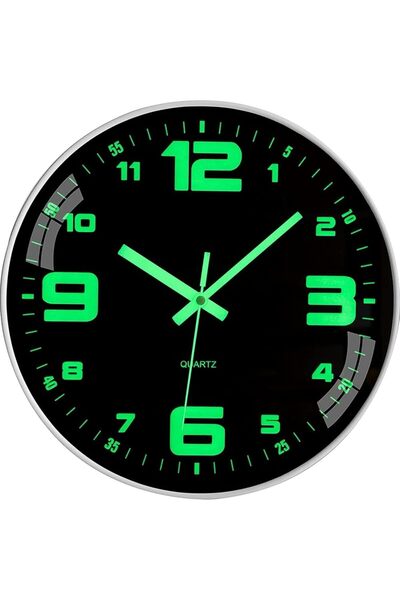 Arabest Glow in The Dark Wall Clock,with Luminous Function Numbers,for Office...