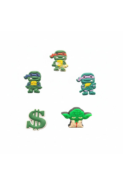 Otto Common Set of 5 Colorful Jibbitz Charms for Slippers – Fun Shoe Accessor...