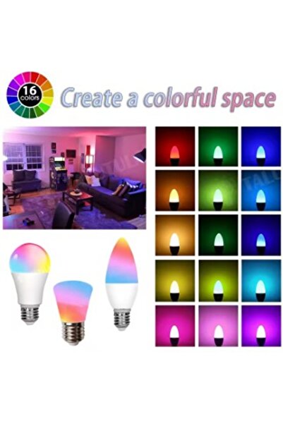 RGB LED lamp with remote control: colorful, versatile, and energy-saving, 16 ...