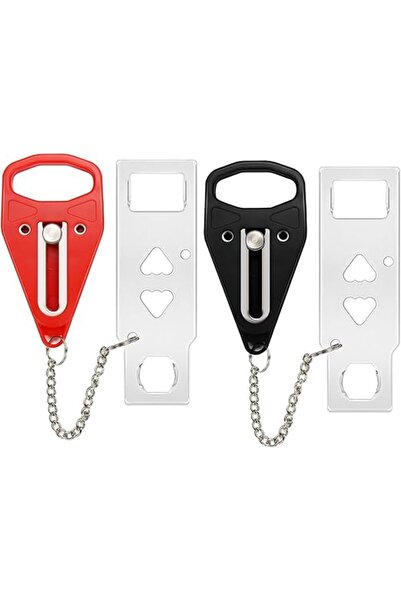 Arabest 2Pcs Portable Door Lock,for Additional Privacy and Safety in Home, Ho...