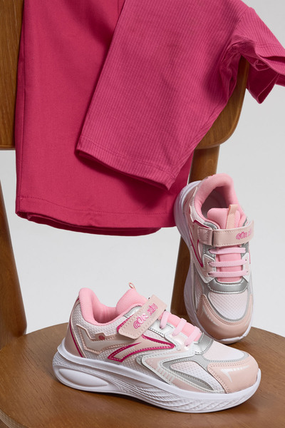 Tonny Black Çocuk Unisex Pudra Fuşya Eva Faylon Taban Cırtlı Lastik Bağcıklı ...