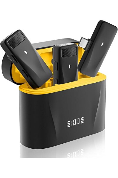 Arabest ميكروفون لاسلكي صغير يُثبّت على الملابس، متوافق مع أجهزة أندرويد وآيف...