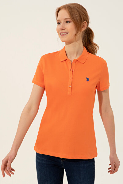 U.S. Polo Assn. Women's Orange Basic T-Shirt 50246272-Vr051