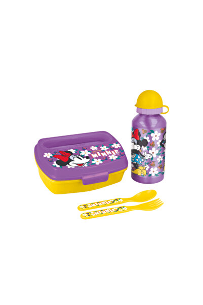 Stor طقم غداء مكون من 4 قطع مطبوع ميني ماوس، في علبة هدايا