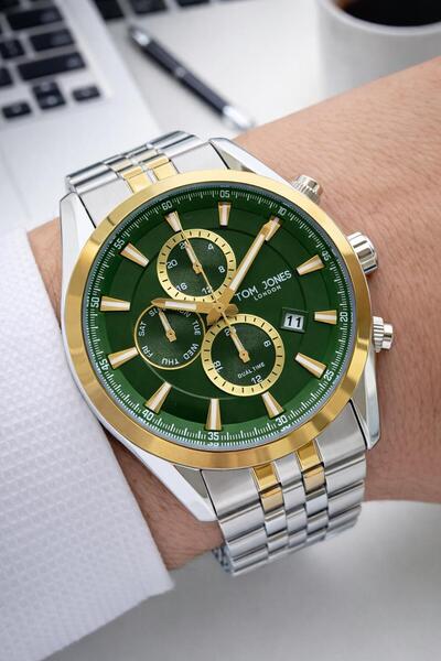 Tom Jones 2 Year Warranty 3 Atm Water Resistant Steel Strap Men's Wristwatch