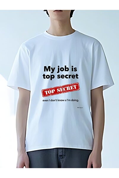 MIXSNOW Men Printed Cotton T-Shirt - My job is top secret