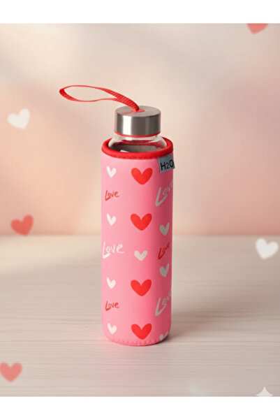 Tohana قارورة زجاجية مغلفة بنمط قلب من cH2O سعة 500 مل