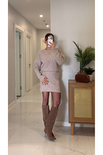 BİRCANÇİL Vedors Mink Soft Textured Dress