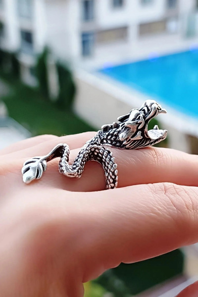 suprizegift Ejderha şekilli sigara tutucu yüzük