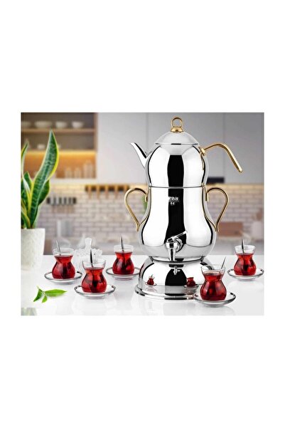 Allians Elektrikli Semaver, Çelik Gövde, Şahmeran Tasarımı, Pratik ve Şık Kul...