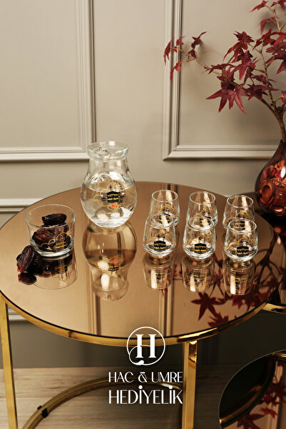 Empressco 8 Parça Cam Sunum Seti, Lüks Mevlid ve İkram Takımı, Şerbet Seti