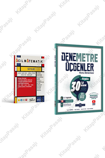 Orijinal Yayınları TYT Üçgenler Denemetre 30'lu ve Acil Yayınları Matematik S...