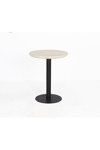 DEC13 Elegant round cafe table with a 60cm metal base