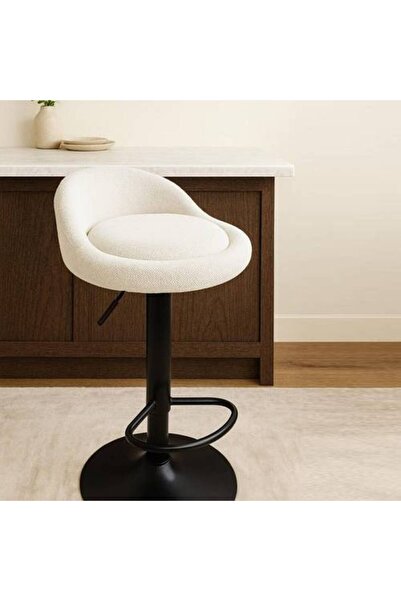 SADANHOME Light Beige Linen Bar Chair