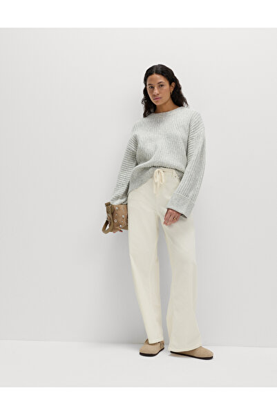 Marks & Spencer Pamuk Karışımlı Kadife Geniş Paça Pantolon