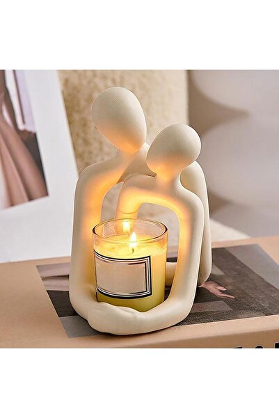 Generic Resin Sculpture Valentines Day Gift, Abstract Couple Sculptures for H...