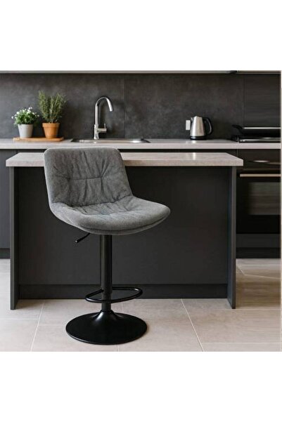 SADANHOME Dark Gray Linen Bar Chair