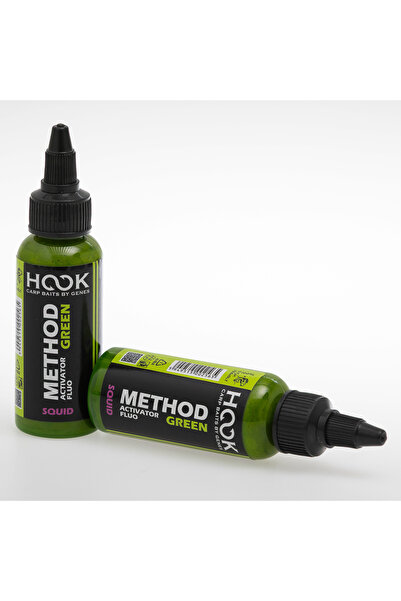HOOK - Carp Baits By Genes METHOD ACTIVATOR FLUO GREEN 50ML – SQUID