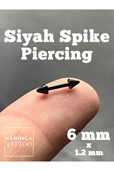Karınca Piercing Siyah Spike Piercing Kulak Conch Flat Hidden Helix Forward H...