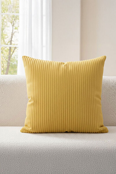 Elart Husă de pernă decorativă din catifea (43x43 cm) Galben