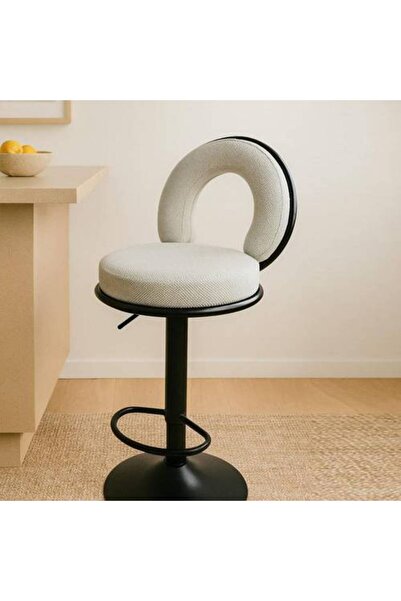 SADANHOME Light Beige Fabric Bar Chair