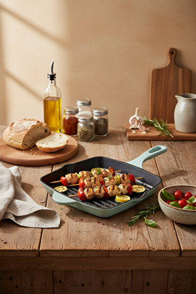 Bernardo Intensa Cast Iron Square Pan Green 26cm