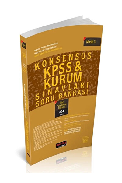 Savaş Yayınevi KONSENSUS KPSS Modül 3 İdari Yargılama Hukuku Soru Bankası 2021