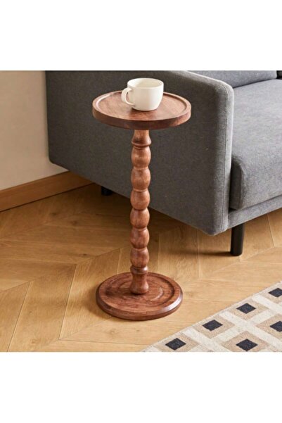 Mtanvxay طاولة قهوة دائرية متعددة الاستخدامات، أرجل من الخشب الصلب، مصنوعة من...