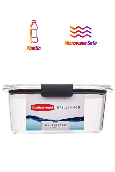 RUBBERMAID حاوية تخزين طعام متوسطة الحجم مانعة للتسرب من بريليانس، شفافة، سعة...