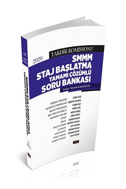 Savaş Yayınevi Takdir Komisyonu SMMM Staj Başlatma Soru Bankası 2020