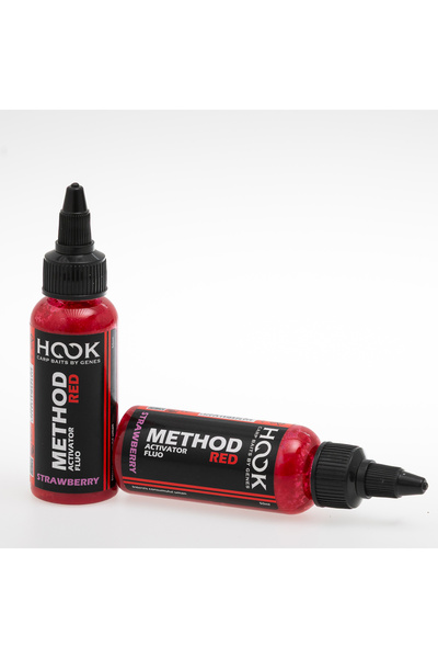 HOOK - Carp Baits By Genes ACTIVATOR DE METODE FLUO ROȘU 50ML – CĂPȘUNI