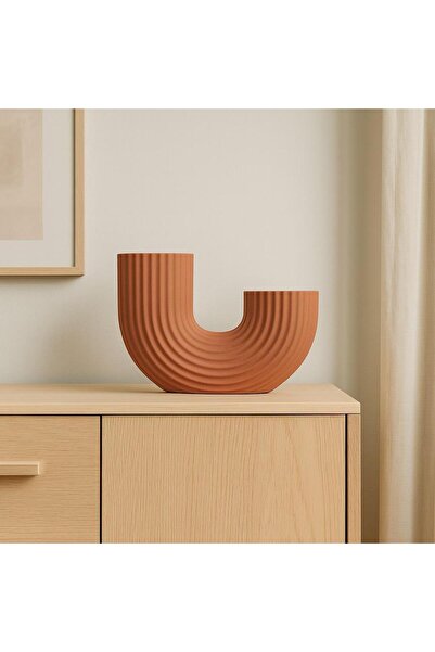 Sani Vase "Skaagen" 91 x190 x H132mm Light brown