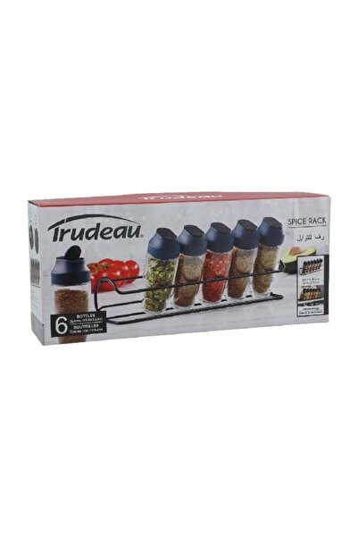 Generic Trudeau Horizontal 6-Bottle Rack Dark Grey and Clear