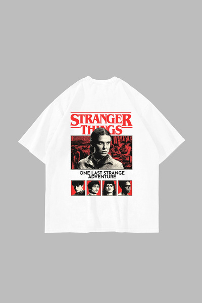 Sekizbiraltı One Last Strange Printed Oversize Unisex White Tshirt