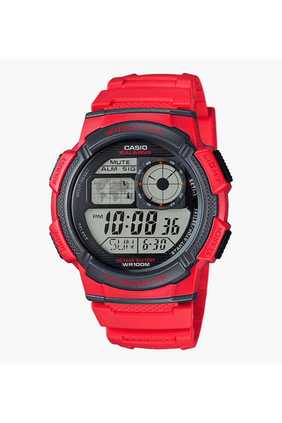 Casio Men's Red Digital Resin Strap Watch AE-1000 W-4 AVDF