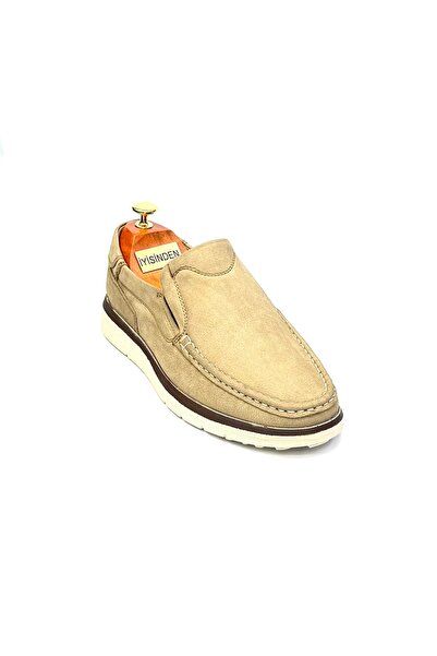 İYİSİNDEN SHOES حذاء رجالي كلاسيكي من جلد النوبوك المرن بدون أربطة |   نعل بو...