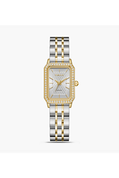 Omax Women's 30 MM Dual Tone Analog Metal Strap Watch