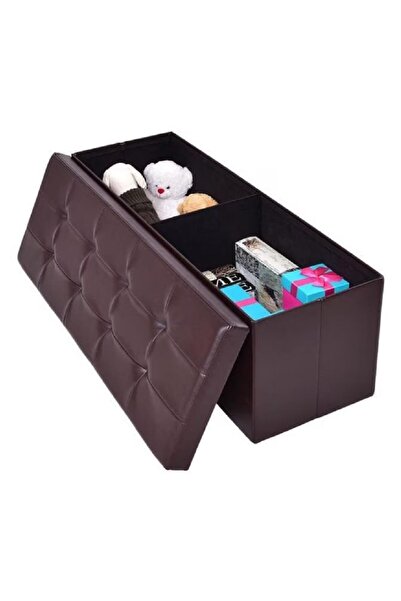 Sultan Taburet cu spatiu de depozitare, 76x38x38 cm, SULTAN, Maro