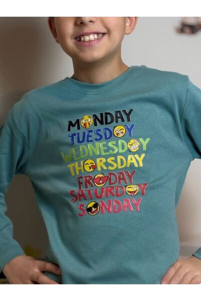 Mir KidsClup تي شيرت بأكمام طويلة من قماش الإنترلوك للجنسين