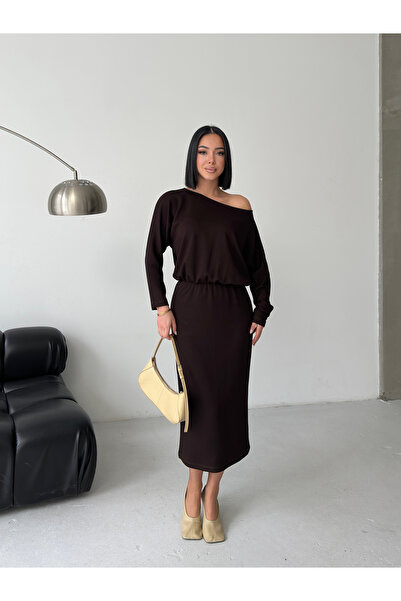 Cistern İstanbul Women's boat neck modal dress