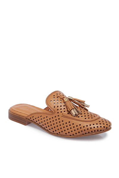 Tergan Taba Hakiki Deri Kadın Terlik - K25Y1TR67888-A29