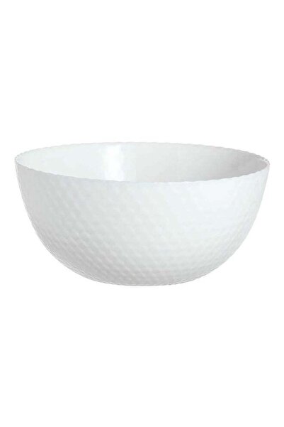 Luminarc Pampille Microwave and Dishwasher Safe Glossy Finish Salad Bowl Whit...