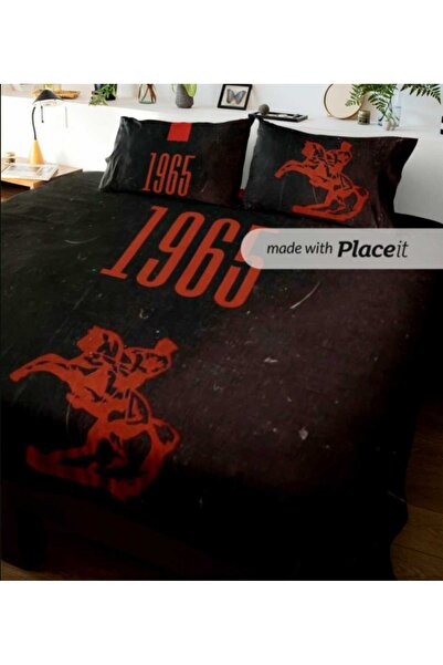 Elmas Dizayn 240X260 cm Double Bedding Set Cotton Satin Samsun 1965 Sports Fo...