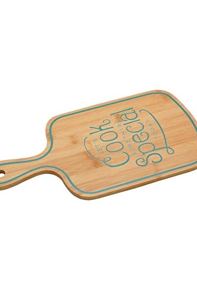 Bien Servi Durable High Quality Bamboo Cutting Board Brown and Teal Green
