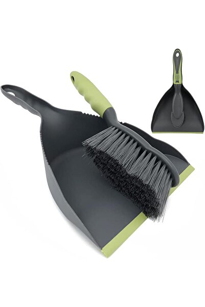 Arabest طقم جاروف وفرشاة، جاروف مع فرشاة، مكنسة يدوية مع جاروف، طقم مكنسة وجاروف